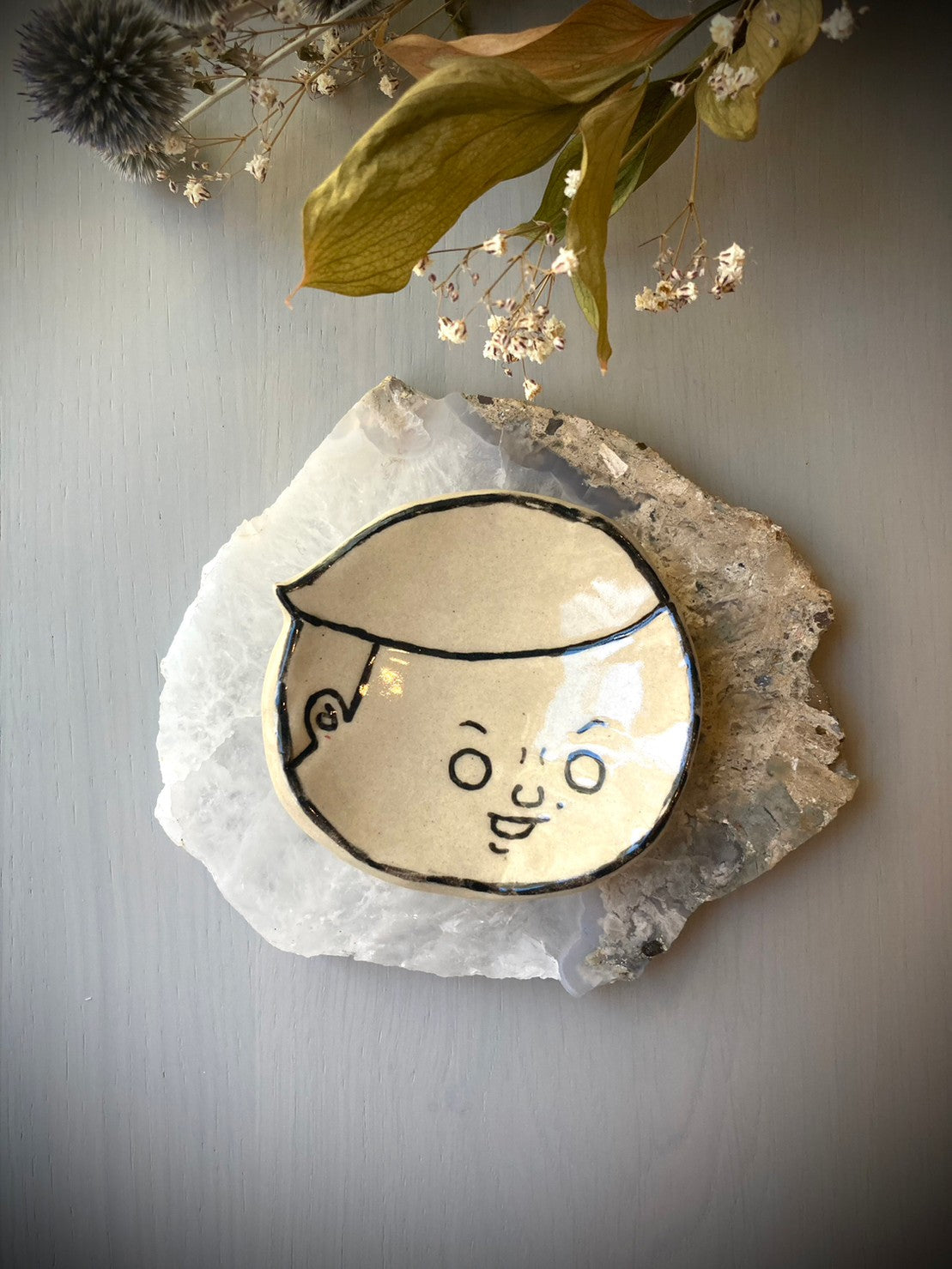 ヨシモトマメズ】豆図陶器原画 / 絵顔皿 かまいたち 山内健司 – FANY Mall