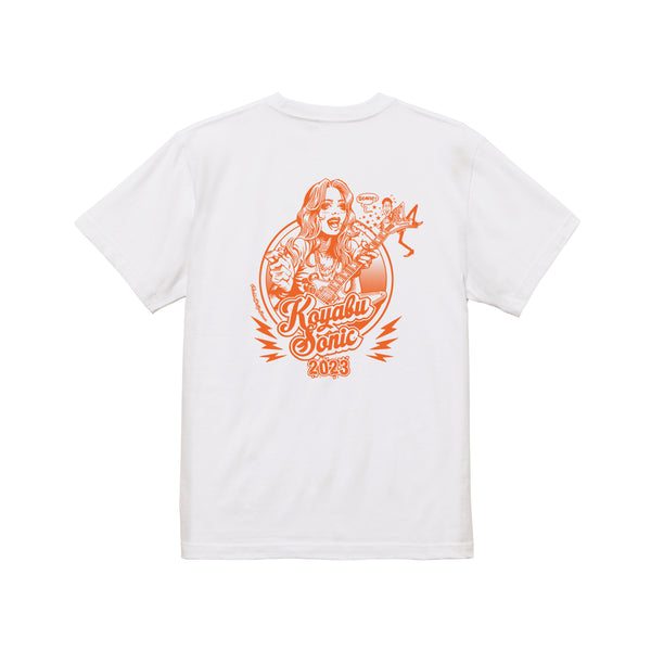ブロックロゴ　Tシャツ　ホワイト×オレンジ【申込期間：10月15日23時59分まで】