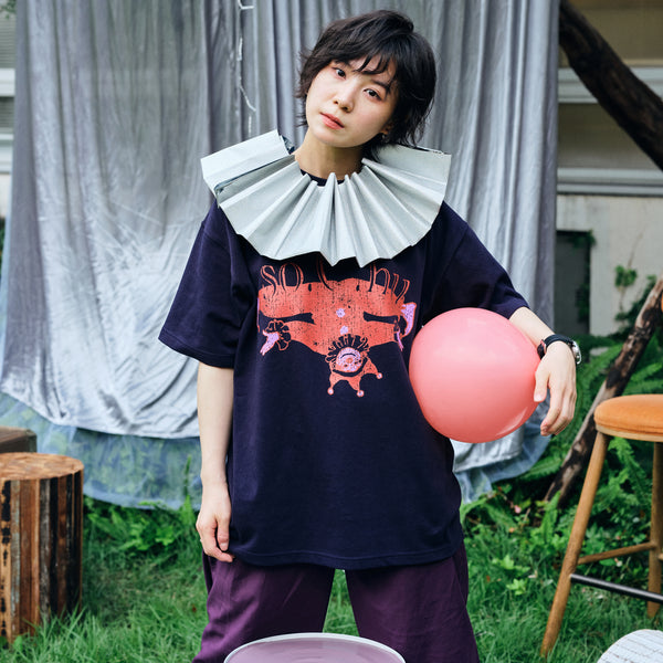 ピエロ 側宙真っ最中ピエロ ビッグT Navy【申込期間：7月17日23時59分まで