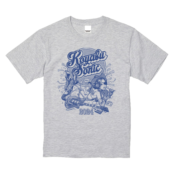 キービジュアルTシャツ　アッシュ×ブルー