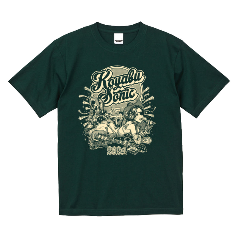 キービジュアルTシャツ　モスグリーン×ナチュラル