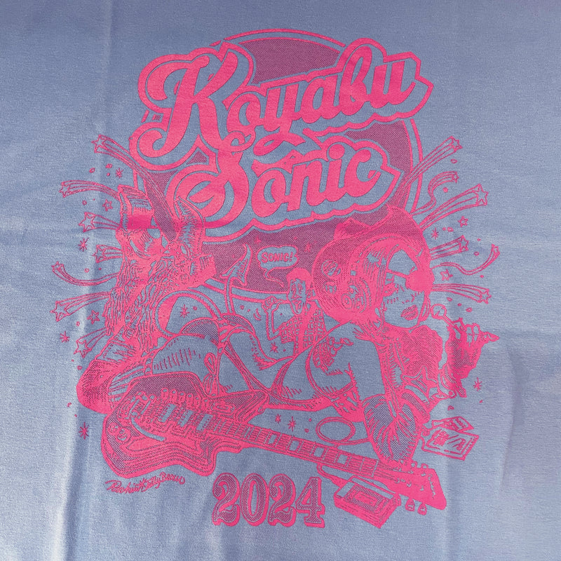 キービジュアルTシャツ　サックス×ピンク