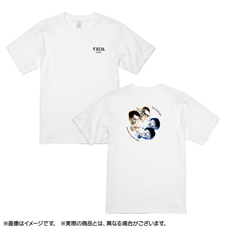 ザ・コメデュアル　Tシャツ　シソンヌ×ロングコートダディ　ホワイト