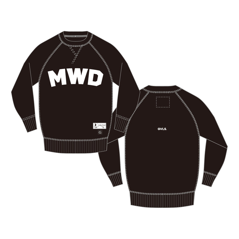 MWD×GAVIAL　SWEAT　BLACK