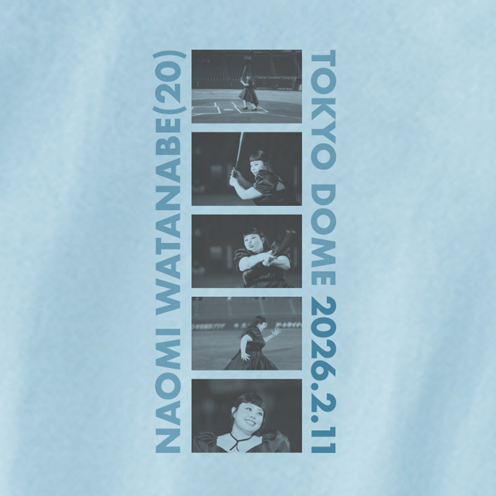 渡辺直美　東京ドームTシャツ うにょ達サポート』Tシャツ(ライトブルー) 【申込み期日：2025年