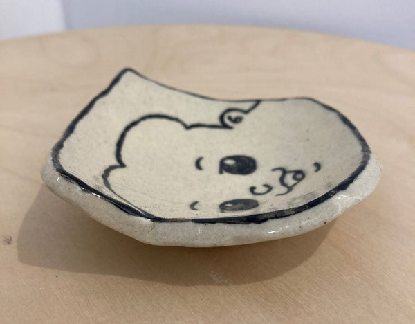 【ヨシモトマメズ】豆図陶器原画 / 絵顔皿　ミルクボーイ　内海崇