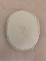 【ヨシモトマメズ】豆図陶器原画 / 絵顔皿　金属バット　小林圭輔　白