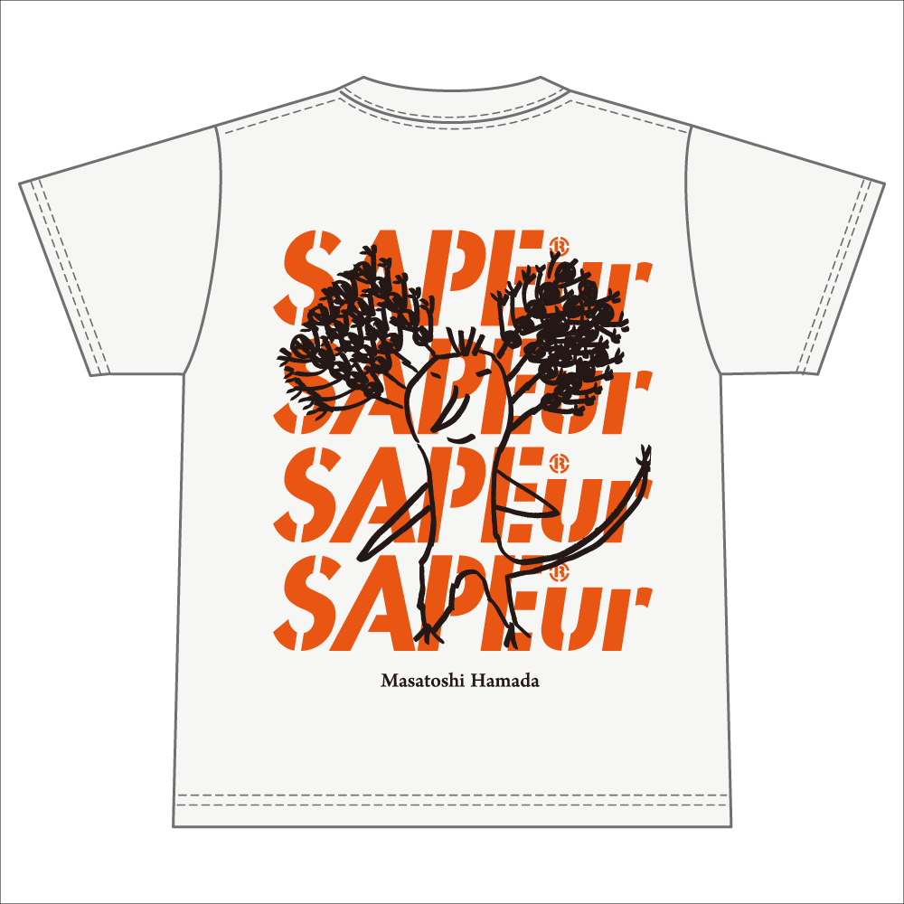 浜田雅功展】浜田先生描き下ろしアートTシャツ (クジャク)【SAPEur