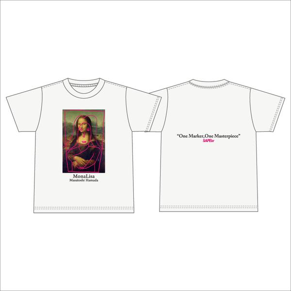 ま*れ様 浜田雅功展　SAPEur　限定10個　サイン入り額装Tシャツ 浜田雅功展】浜田先生描き下ろしアートTシャツ (モナ・リザ)【SAPEur