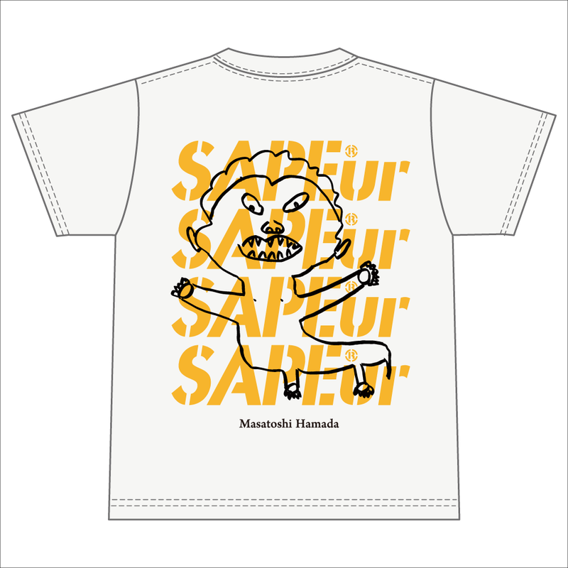 浜田雅功展】浜田先生描き下ろしアートTシャツ (ライオン)【SAPEur 浜田雅功展】浜田先生描き下ろしアートTシャツ (ライオン)【SAPEur