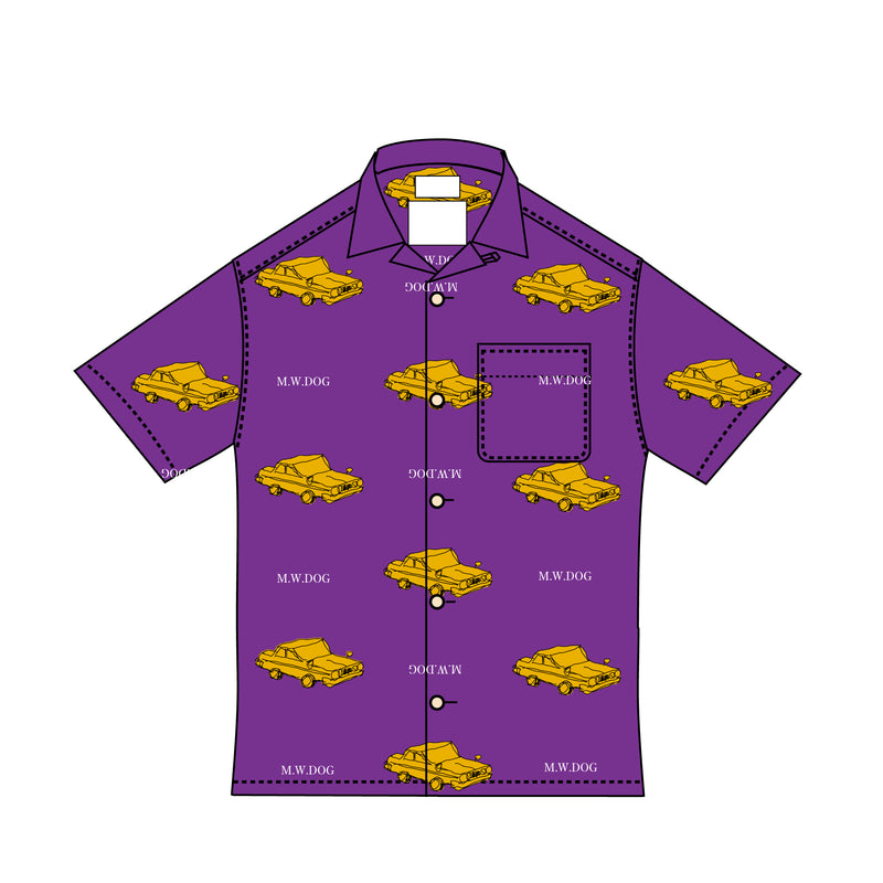 MWD×GVLS　vol.3　s/s aloha shirts　セダン　Purple