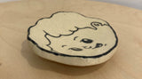 【ヨシモトマメズ】豆図陶器原画 / 絵顔皿　見取り図　リリー