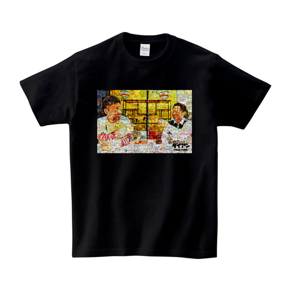 ダイアン商店 モザイクアートTシャツ 笑顔
