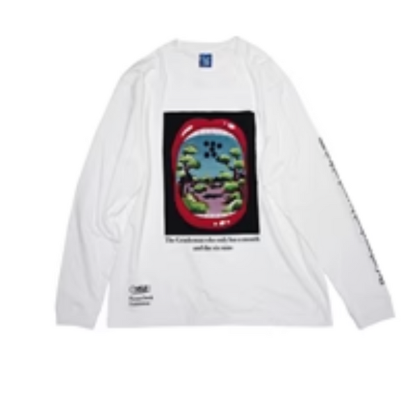 口だけ紳士と6つの太陽 ロングスリーブTシャツ(ホワイト) – FANY Mall
