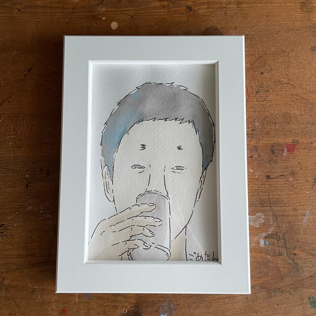 39歳の免許合宿 描き下ろし水彩画 ブラックコーヒー （ポストカード
