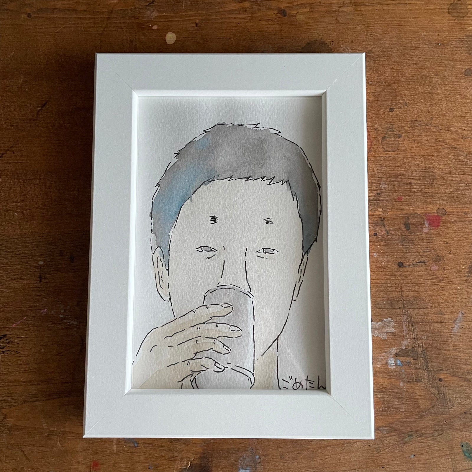 39歳の免許合宿 描き下ろし水彩画 ブラックコーヒー （ポストカード